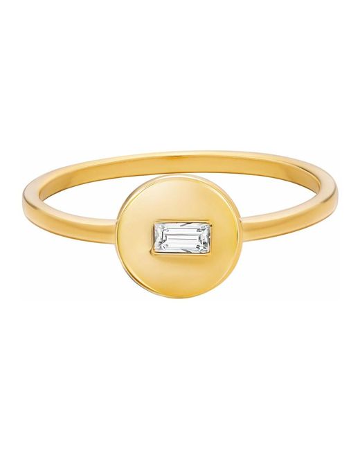 Caï Metallic 925 Silber Vergoldeter Ring Mit Zirkonia