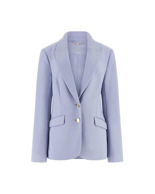 Elegant single-breasted blazer Guess de color Blue