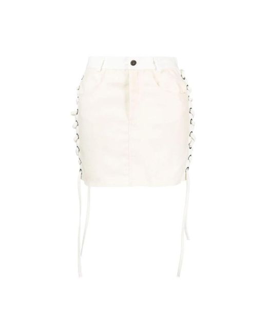 Julfer White Short Skirts