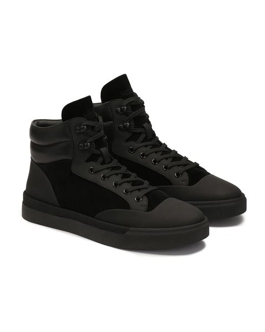 Kazar Hohe Sneakers Aus Drei Verschiedenen Materialien in Black für Herren