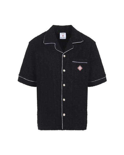 Casablanca Black Short Sleeve Shirts for men