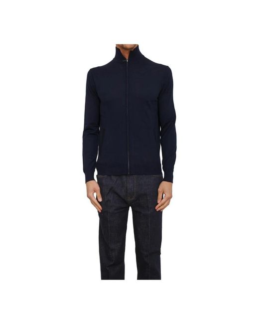 Guess Fred Full-Zip Wollpullover in Blue für Herren