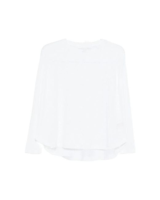 Majestic Filatures White Long Sleeve Tops