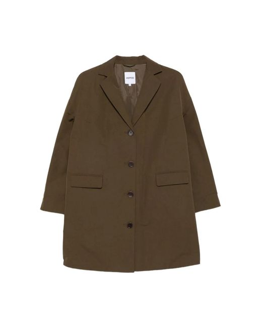 Aspesi Single-Breasted Coats in het Brown