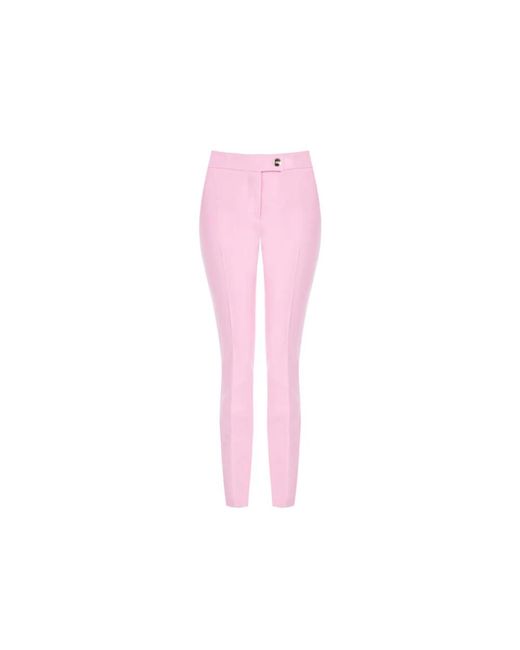 Pantalones pitillo de tejido técnico - cfc 0117747003 Rinascimento de color Pink