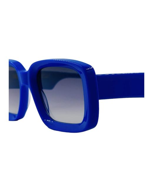 Kaleos Eyehunters Blue Elektrisch blaue rechteckige sonnenbrille