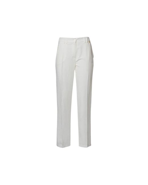 Pantalones rectos Manila Grace de color White