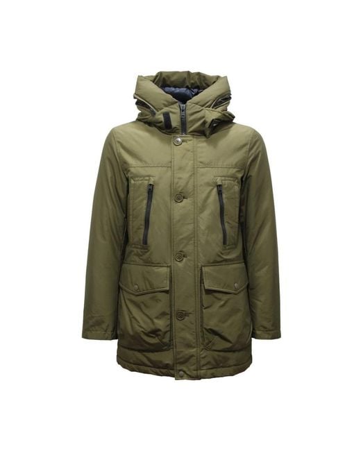 Woolrich Green Winter Jackets for men