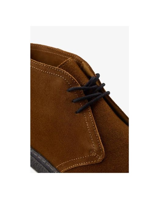 Fred Perry Brown Lace-Up Boots for men