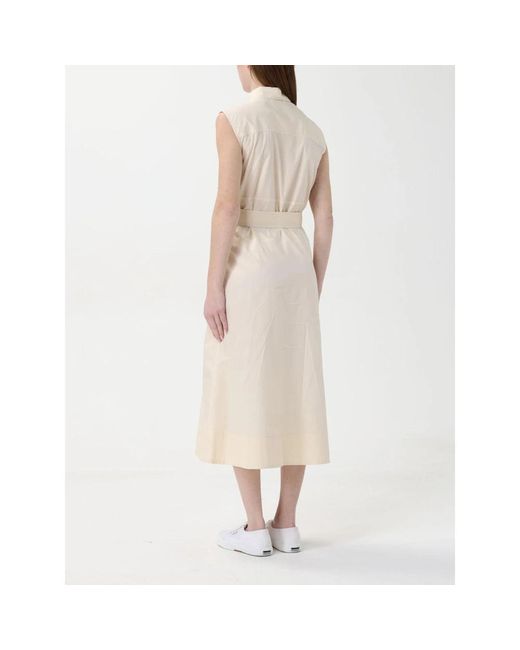 Colmar Gele Crème Jurk Met Riem in het Natural