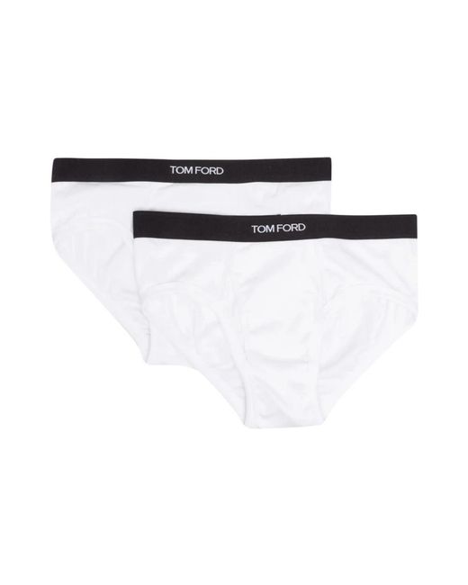 Tom Ford Cotton Briefs Two Pack in het White voor heren