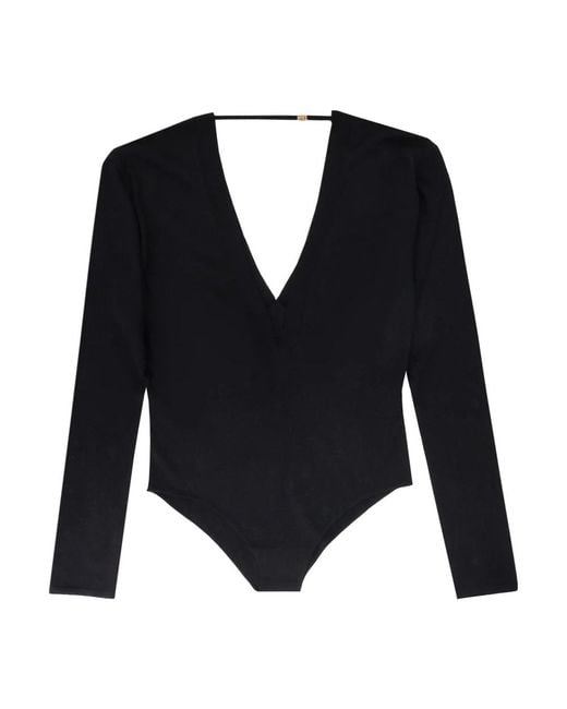 Saint Laurent Blue V-Neck Wool, Cashmere And Silk Body