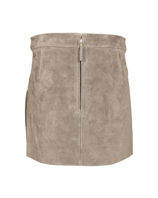 Rick Owens Natural Leather Skirts