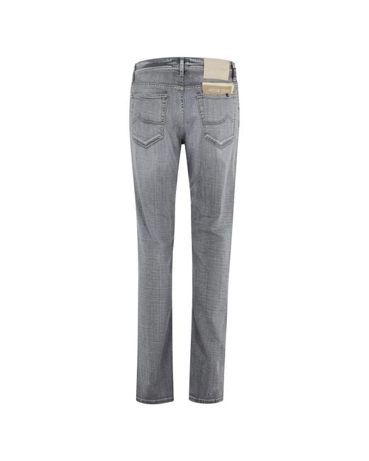 Jacob Cohen Gray Slim-Fit Jeans for men