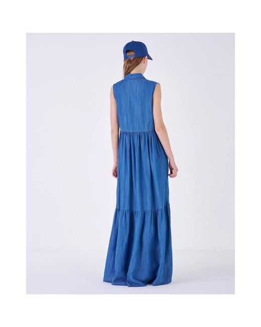 Silvian Heach Blue Shirt dresses
