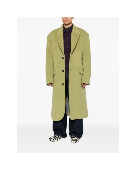 Single-Breasted Coats Marni de hombre de color Green