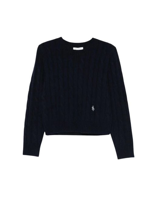 Sporty & Rich Blue Round-Neck Knitwear