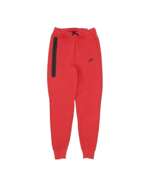 Nike Leichte Herren-Trainingshose, Tech-Fleece-Jogginghose, Lt Univ Htr/Schwarz in Red für Herren