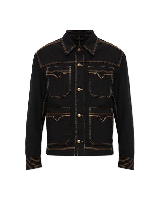Denim Jackets Versace pour homme en coloris Black