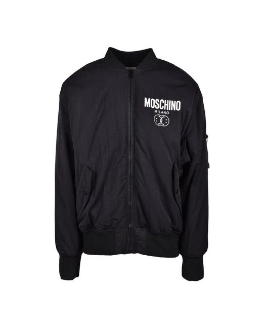 Moschino Black Bomber Jackets for men