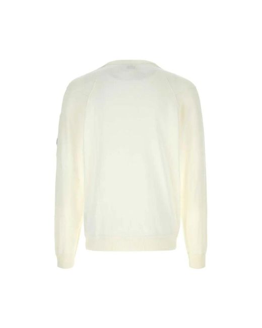 C P Company Weißer pullover mit linsendetail in White für Herren