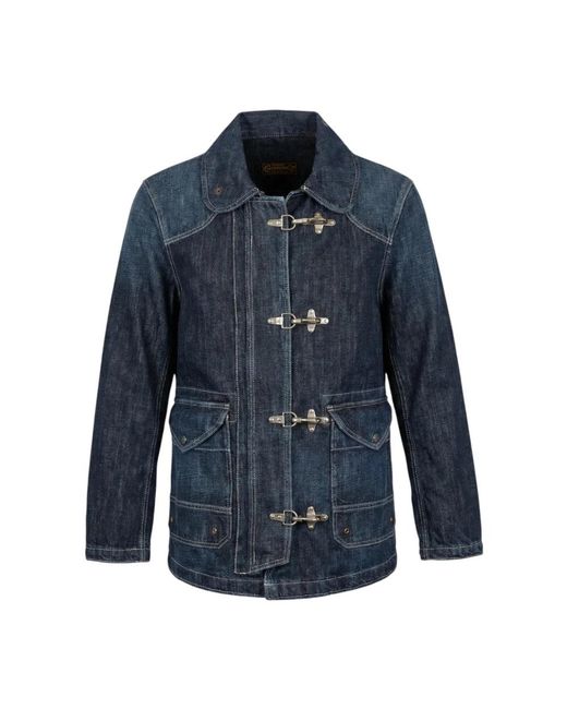 chesapeake's Fireman Denim Jacket in het Blue voor heren