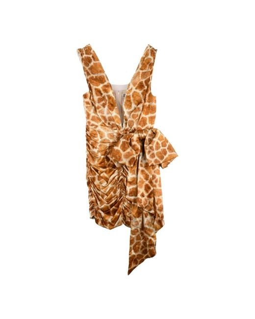 Elisabetta Franchi Metallic Short Dresses