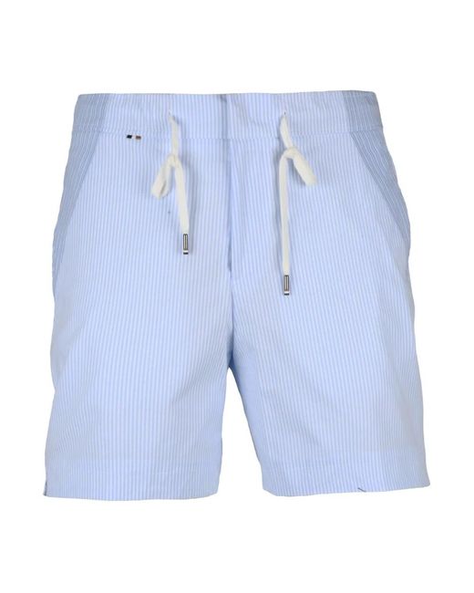 HUGO Baumwoll Bermuda Shorts in Blue für Herren