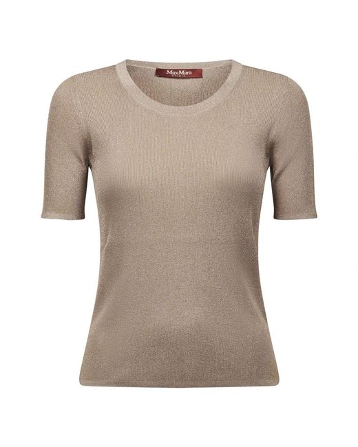 Max Mara Gray Round-Neck Knitwear