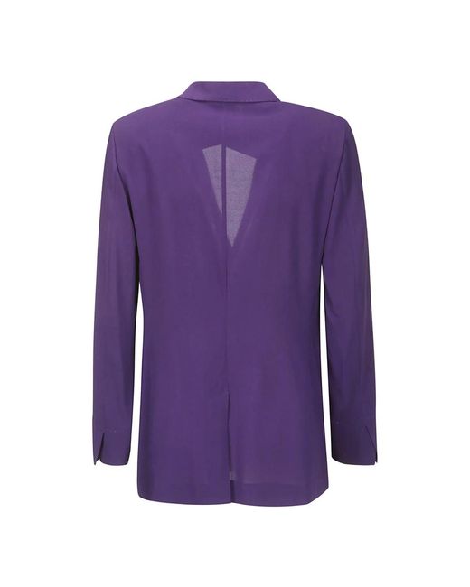 Alberto Biani Purple Elegant double-breasted jacket