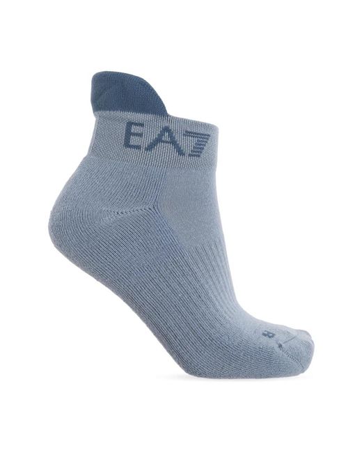 EA7 Ondergoed ,Blauw ,Katoen Tennis Pro Enkelsokken in het Blue