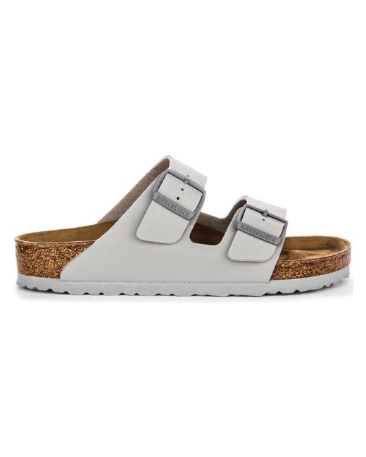 Birkenstock White Sliders