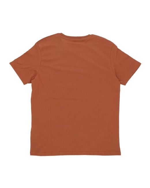 Alpha Industries Tops ,Bruin ,Katoen Bruine Crew Neck Tee Shirt in het Brown voor heren