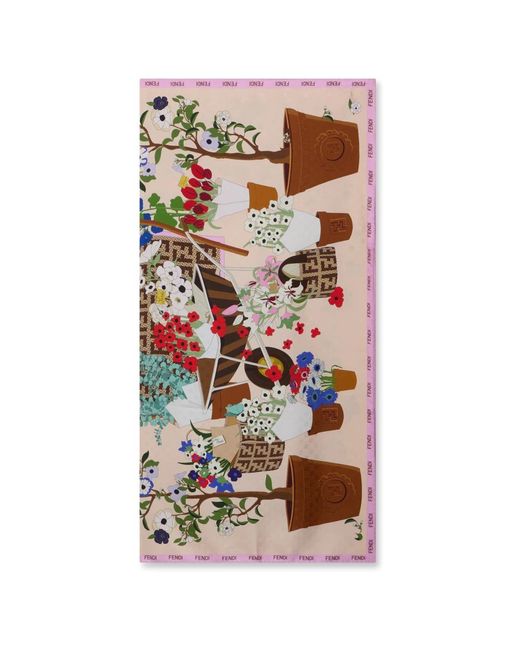 Silky Scarves Fendi de color Multicolor