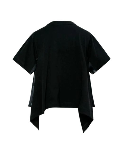 Sacai Black T-Shirts