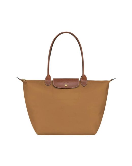 Longchamp Brown Shopping Bags