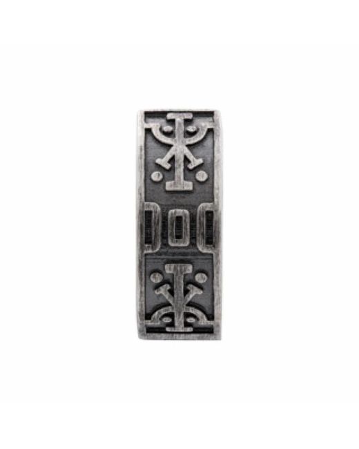 Caï Zilveren Oorbellen Met Patroon in het Metallic voor heren