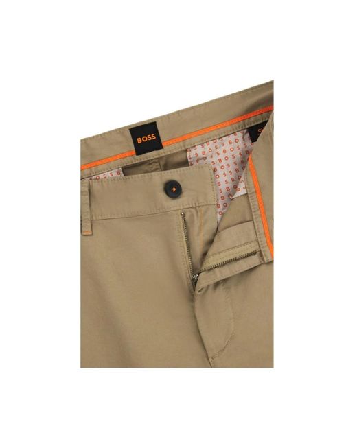 HUGO Broeken ,Katoen Chino Slim in het Natural voor heren