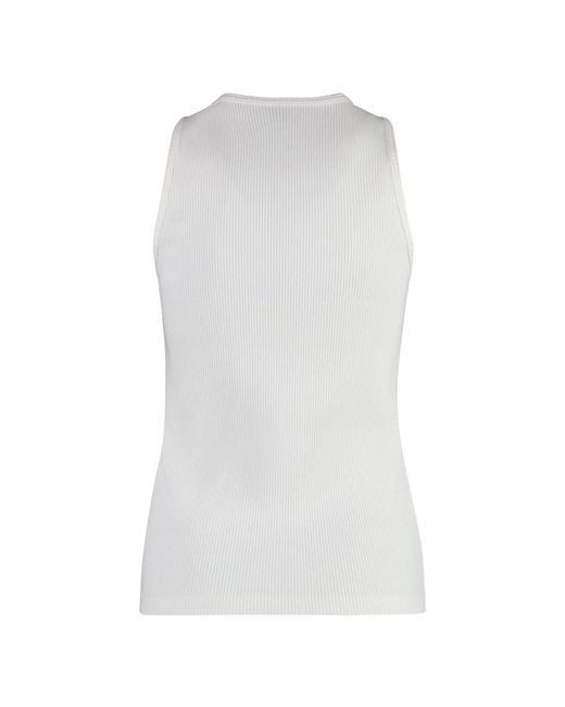 Bottega Veneta White Cotton Tank Top