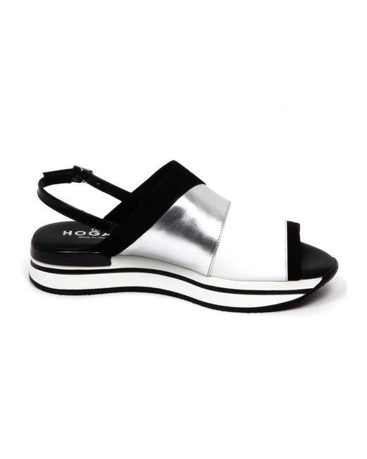 Hogan Black Flat Sandals