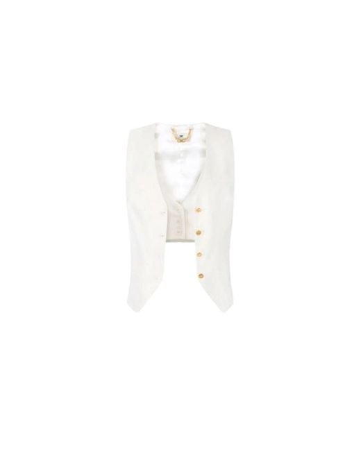 Elisabetta Franchi White Waistcoats