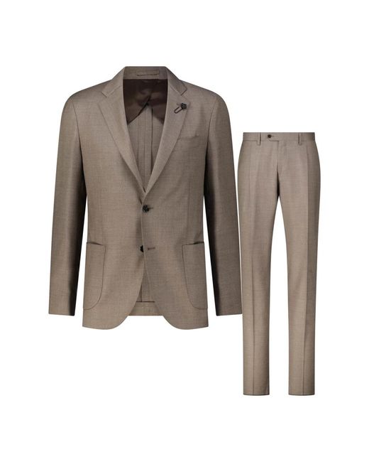 Lardini Brown Single Breasted Suits for men