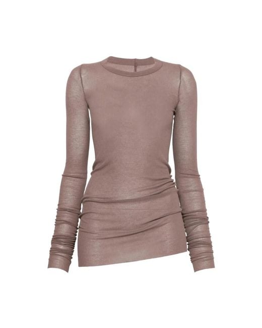 Rick Owens Rib Ls T in het Brown