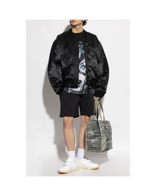 Acne Logo Shorts in het Black voor heren