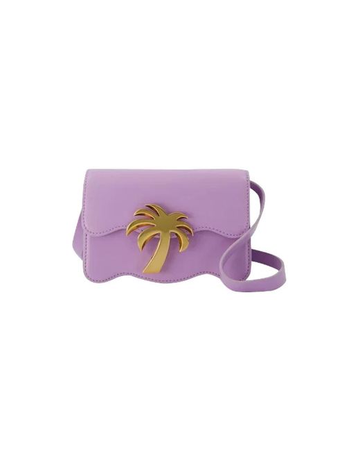 Palm Angels Purple Leder handtaschen