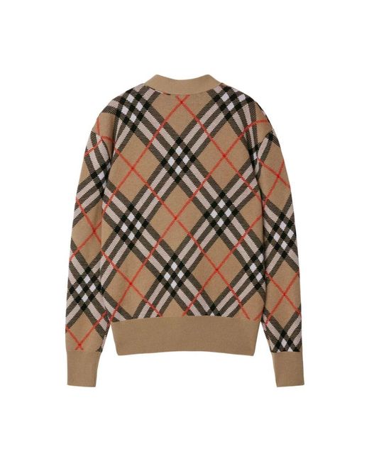 Burberry Brown R v-ausschnitt pullover mit taschen