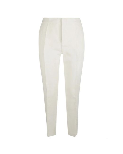 Fabiana Filippi White Slim-Fit Trousers
