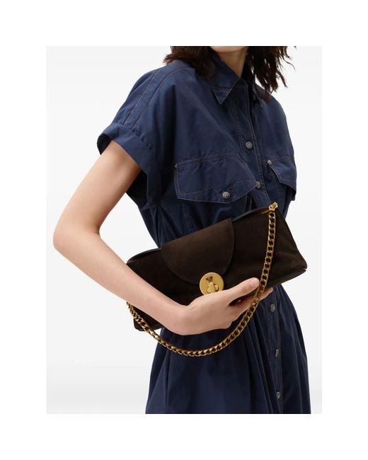 Versace Black Clutch Vivian Suede