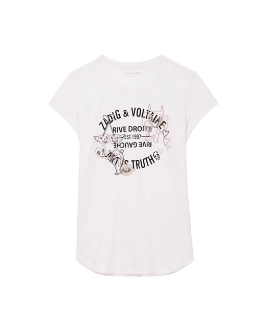 Zadig & Voltaire White T-shirt Woop Insignia