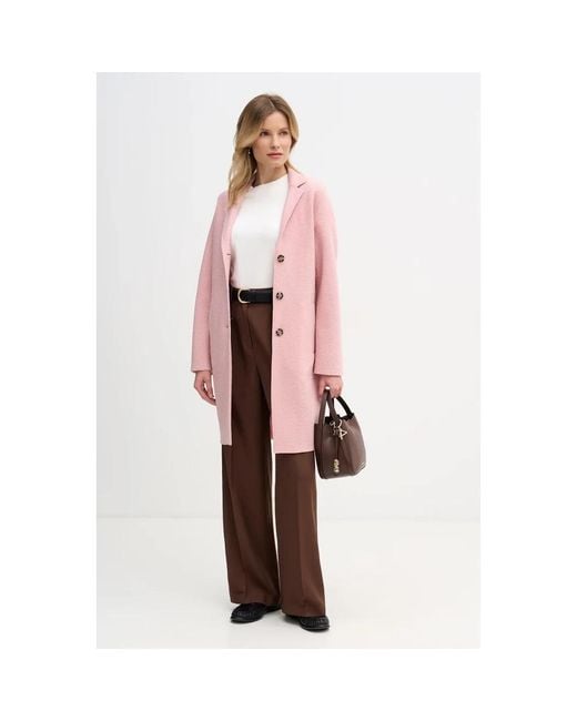 Single-Breasted Coats Ouí de color Pink
